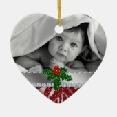 Babys First Zebra Red Silver Ornament (Voorkant)