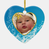 Baby's Foto Keepasjeskerstversiering Keramisch Ornament (Voorkant)