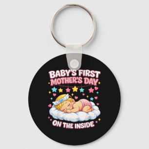 Babys Ft Moederdag Van Binnen Uit Zwangere Moeder Sleutelhanger