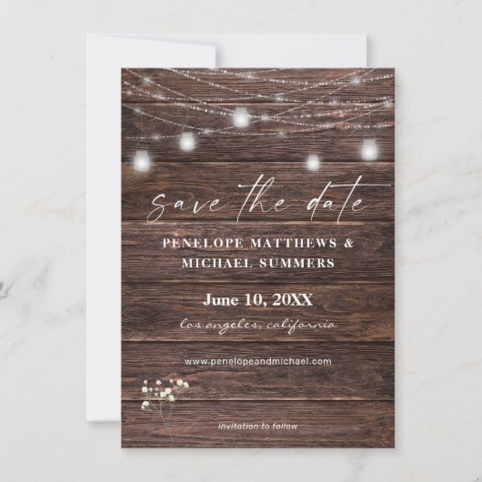 Baby's grote bijzin Sla de datum op Save The Date (Voorkant)