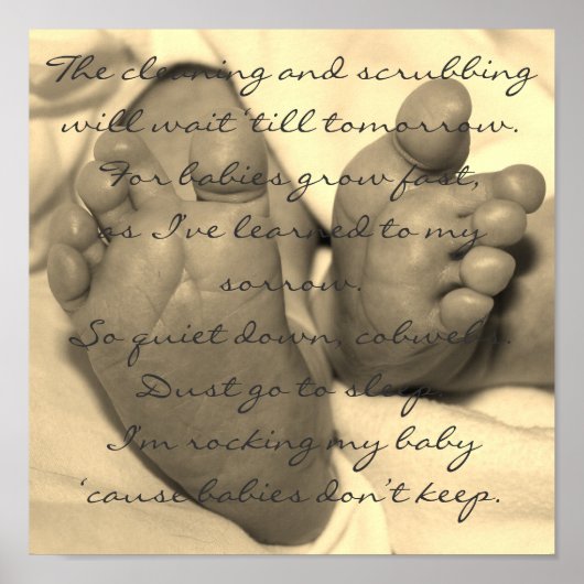 Baby's houden niet poster (Voorkant)