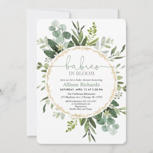 Baby's in bloei Tweelingen genderneutraal baby sho Kaart (Voorkant)