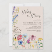 Baby's in Bloom Country Wildflower Baby shower Kaart (Voorkant)