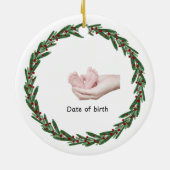 Baby's (Kelly's) 1st Christmas Custom Babies Naam Keramisch Ornament (Achterkant)