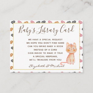 Babys Library Book Request Kaart Princess Cats Meo