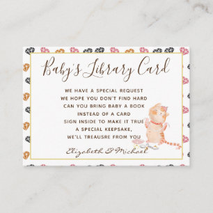 Babys Library Book Request Kaart Princess Cats Meo