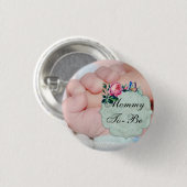 Baby's Little Hand "Mama to be" Baby shower Button (Voorkant /achterkant)
