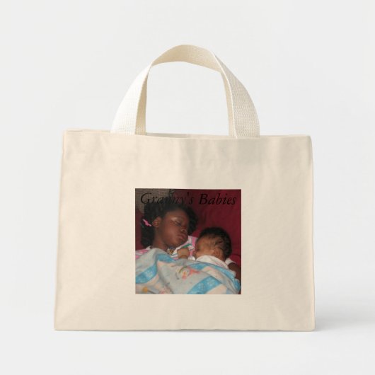 baby's, mama baby's, slapen, oma's baby's mini tote bag (Voorkant)