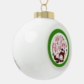 Baby's Merry Sneeuwman Eerste Kerstmis Keramische Bal Ornament (Links)