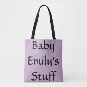 Baby's Naam Stuff Paarse Luiertas Draagtas