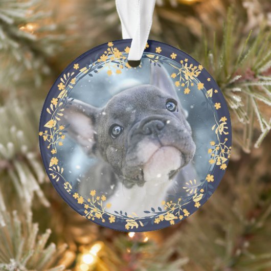 Baby's of Pet's Eerste Chanoeka Keepsake Foto Ornament (Boom)