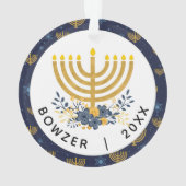 Baby's of Pet's Eerste Chanoeka Keepsake Foto Ornament (achterkant)