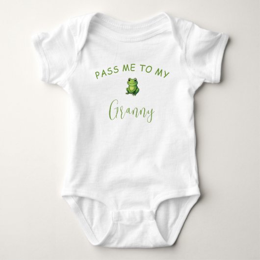 Baby's oma-shirt romper (Voorkant)