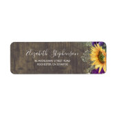 Baby's Paarse Rozen Zonnebloem Breath Etiket (Voorkant)