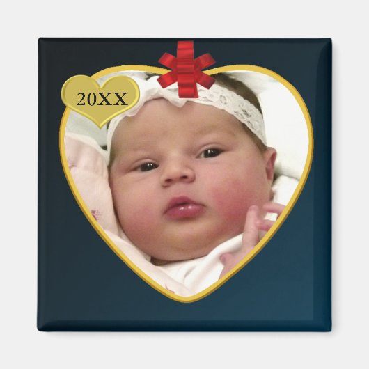 Baby's Photo Keepomwille Kerstmis Magneet (Voorkant)