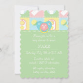Baby's Quilt Baby shower Invitation Kaart (Voorkant)