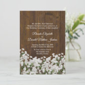 Babys Respire Rustique Faire-part de mariage (Debout devant)