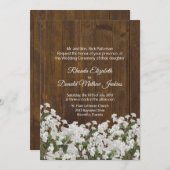 Babys Respire Rustique Faire-part de mariage (Devant / Derrière)