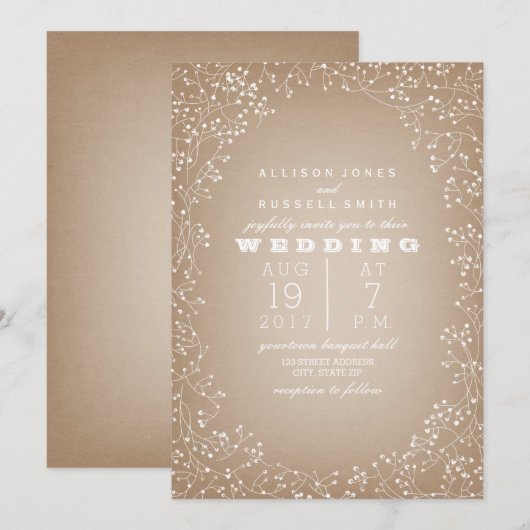 Baby's Ruitende rand Cardstock geïnspireerd Kaart (Voorkant / Achterkant)