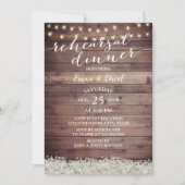 Baby's Rustic Wedding Rehearsal Dinner Kaart (Voorkant)
