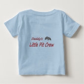 Baby's shirt met "Papa's kleine pit-bemanning" (Achterkant)