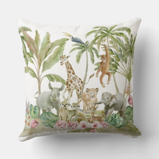 Baby's van het Oerwoud Kussen (Achterkant)