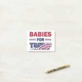 Baby's voor TRUMP Post-it® Notes (Op bureau)