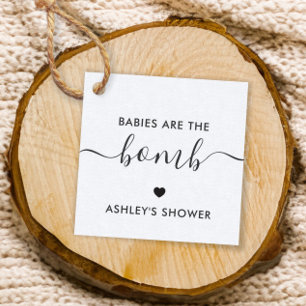 Baby's zijn het Bomb Gift Label, Kraft Baby shower Bedankjes Labels