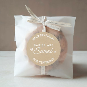 Baby's zijn lief Baby shower Party gunst Kraft Ronde Sticker