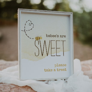 "Baby's zijn lief" Bumble Bee Baby shower Favors Poster