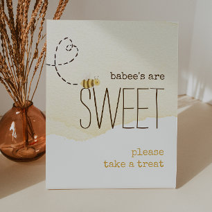 "Baby's zijn lief" Bumble Bee Baby shower Favors Reclamebord Met Voetstuk