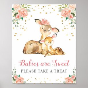 Baby's zijn lief Neem een Baby shower met een Trea Poster