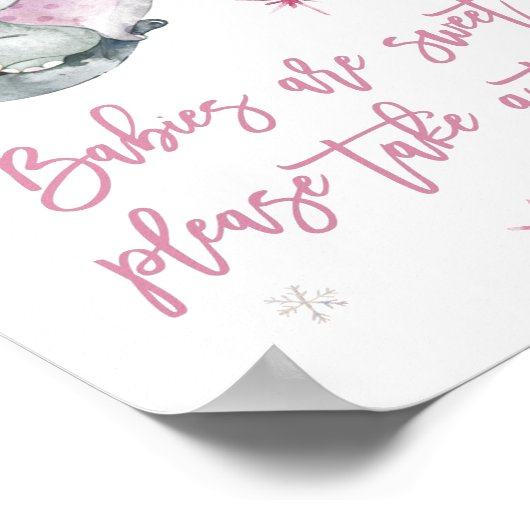 Baby's zijn lief Neem een roze bruisend avontuur Poster (Hoek)