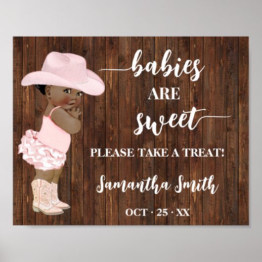 Baby's zijn lief neem een traktatie AA Cowgirl Sho Poster (Voorkant)