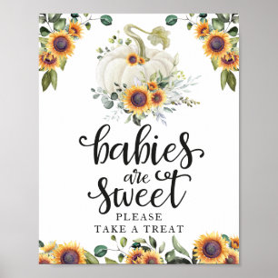 Baby's zijn lief Neem een Treatbord. Poster