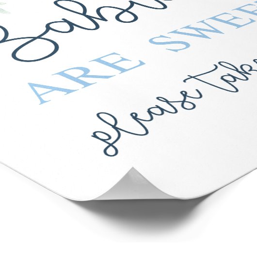 Baby's zijn lieve jongens teken poster (Hoek)