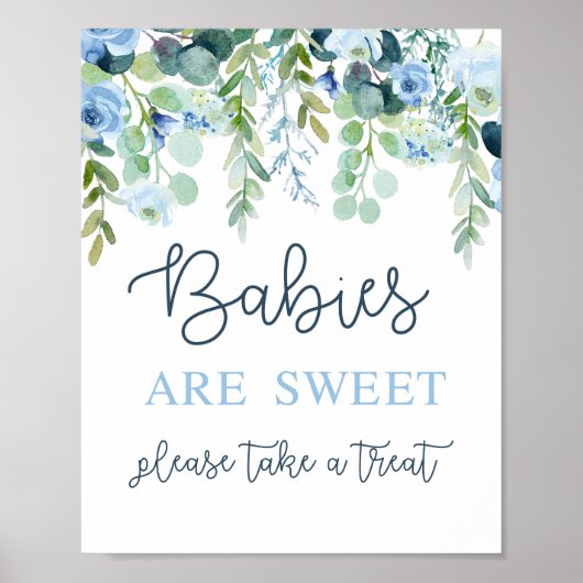 Baby's zijn lieve jongens teken poster (Voorkant)