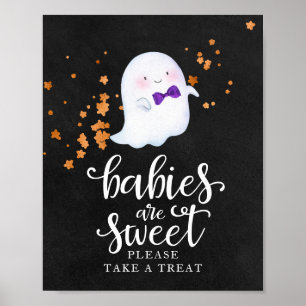 Baby's zijn Sweet Halloween Baby shower Sign Poster