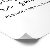 Baby's zijn Sweet Modern Script Baby shower Sign Poster (Hoek)