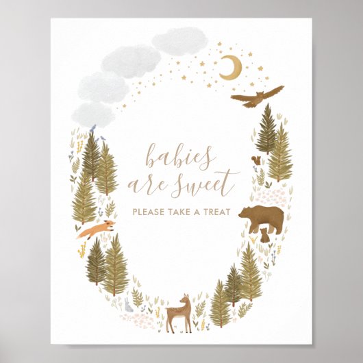 Baby's zijn zoet Neem een Baby shower van de Treat Poster (Voorkant)