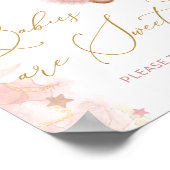 Baby's zijn zoet, neem een traktatie teddybeer poster (Hoek)