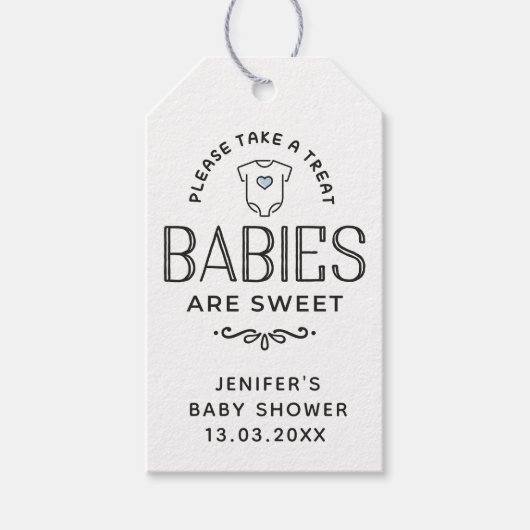 Baby's zijn zoete Baby shower jongen Cadeaulabel (Voorkant)