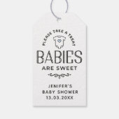 Baby's zijn zoete Baby shower jongen Cadeaulabel (Achterkant)