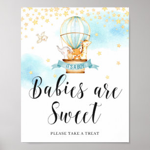 Baby's zijn zoete Baby showers hete luchtballon Poster