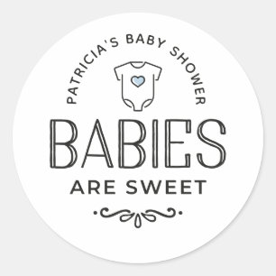 Baby's zijn zoete Baby showers pastel Blue Boy Ronde Sticker
