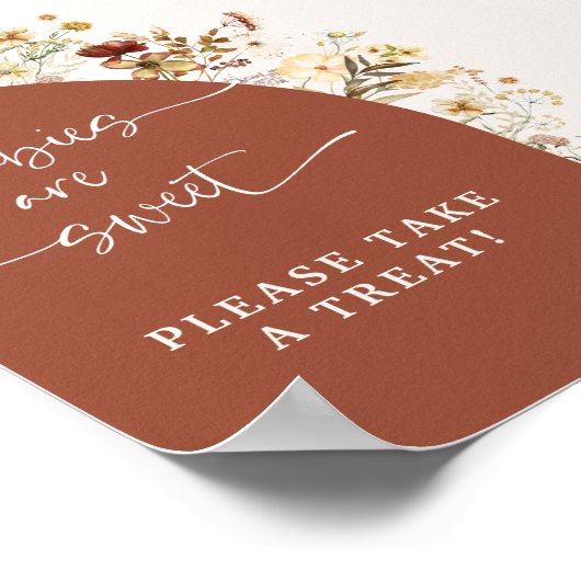 Baby's zijn zoete wilde bloemen | Shower Favors-te Poster (Hoek)