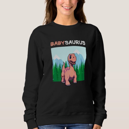Babysaurus Dinosaur Cute Kiddo Apatosaurus 2 Trui (Voorkant)