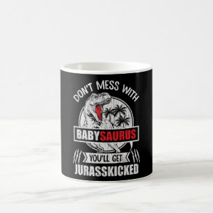 BabySaurus Grappige Dinosaur Baby Familie Kinderen Koffiemok