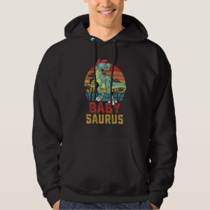 Babysaurus T Rex Dinosaur Baby Saurus Family Match Hoodie