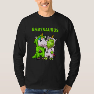 Babysaurus vader met Baby zoon of dochter T-shirt